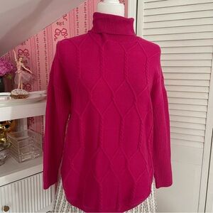 Belldini Fuchsia Cowl Neck Sweater